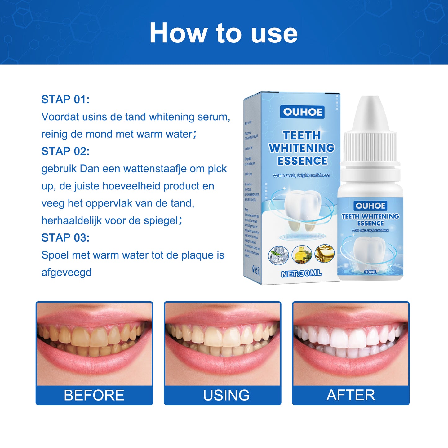 "Teeth Whitening Serum - Remove Plaque, Stains & Bad Breath | Zarusky"