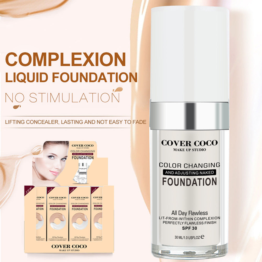 Color Changing Temperature Liquid Foundation - Brightening Concealer BB Cream 30ml