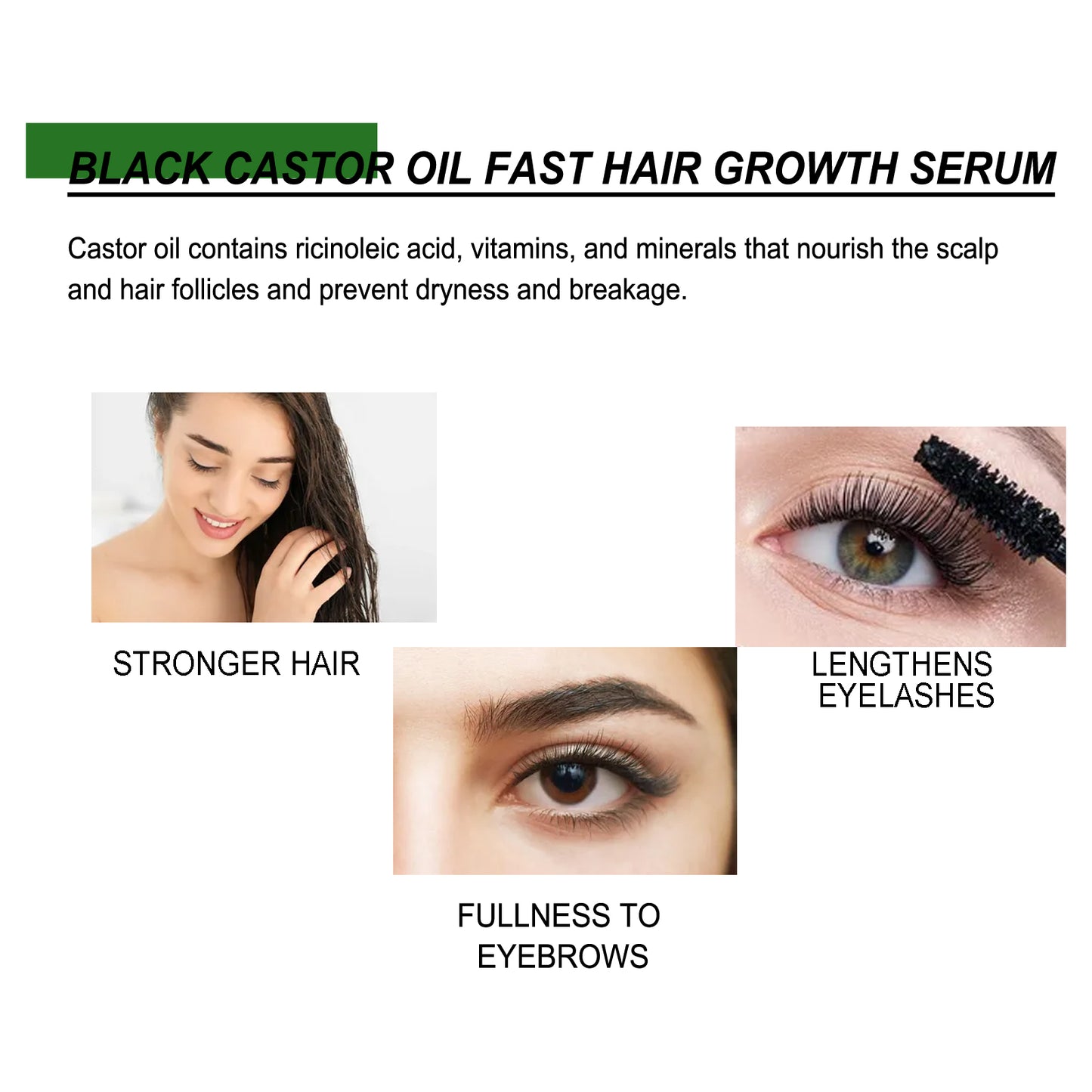 Sérum capillaire sublimateur à l'huile de ricin - Nourrit, fortifie et épaissit les cheveux