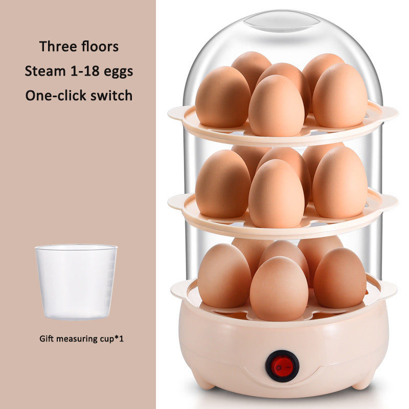 Zarusky Mini Egg Cooker - Anti-Dry Burn Steamed Egg Breakfast Machine