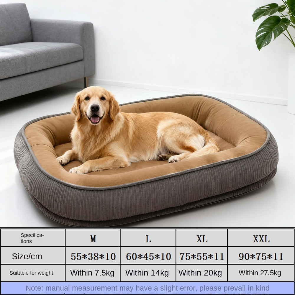 Warm semi-enclosed dog house bed with removable, washable cushion. All-season comfort for dogs and cats—cozy, secure, and easy to maintain.