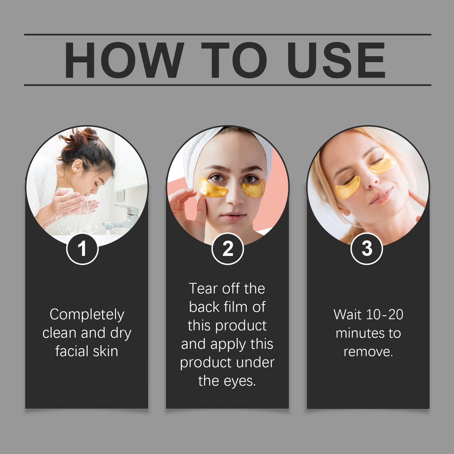 "Crystal Collagen Eye Mask - Hydrating Under Eye Patches for Dark Circles | Zarusky"