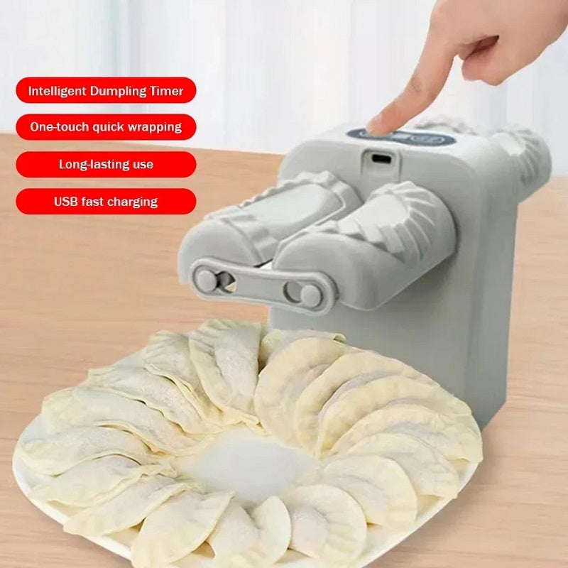 Make perfect dumplings at home with this fully automatic electric dumpling maker. Double-head design for fast, uniform pierogi and dumplings with minimal effort.