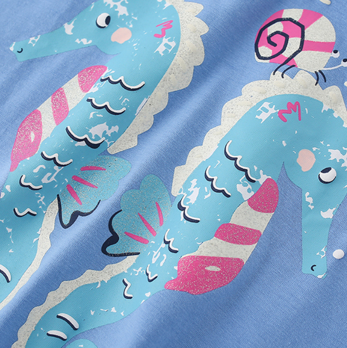 Summer Girls T-Shirt | Soft Knitted Cotton Children Top | Round Neck Short Sleeve Kids Clothing | Breathable Casual Wear for Girls