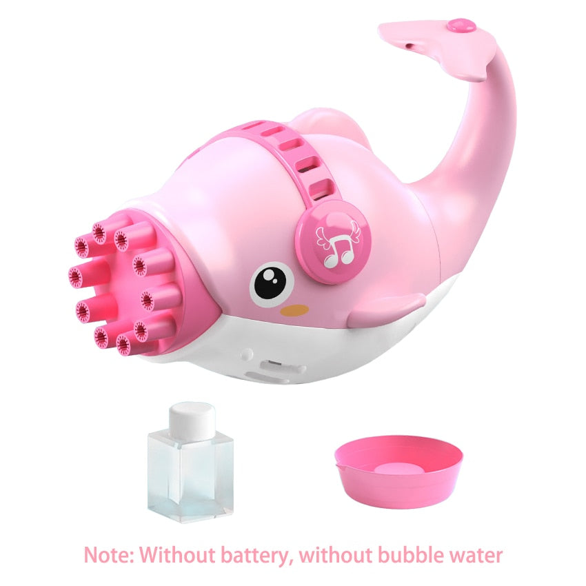 Magic Dolphin Gatling Bubble Gun – Automatic Electric Bubble Machine for Kids & Outdoor Play