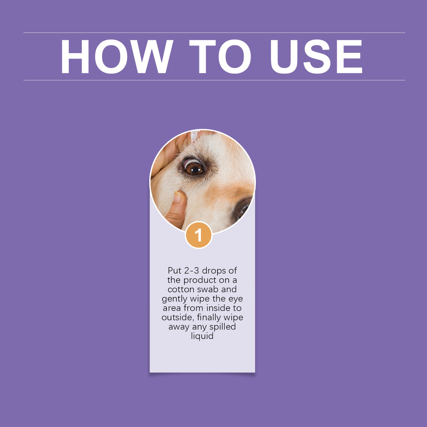 Gentle Pet Eye Wash - Tear Stain Remover for Cats & Dogs | Natural Eye Cleaning Solution