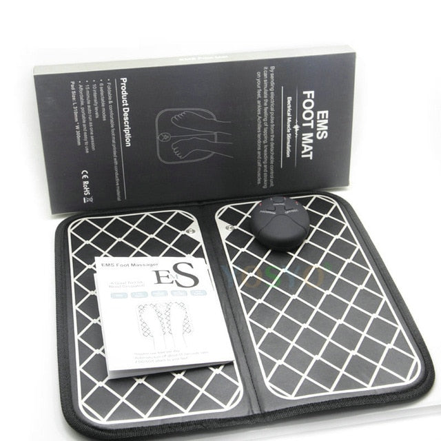 Electric EMS Foot Massager Pad – Muscle Stimulation Mat for Foot Relaxation & Circulation Support