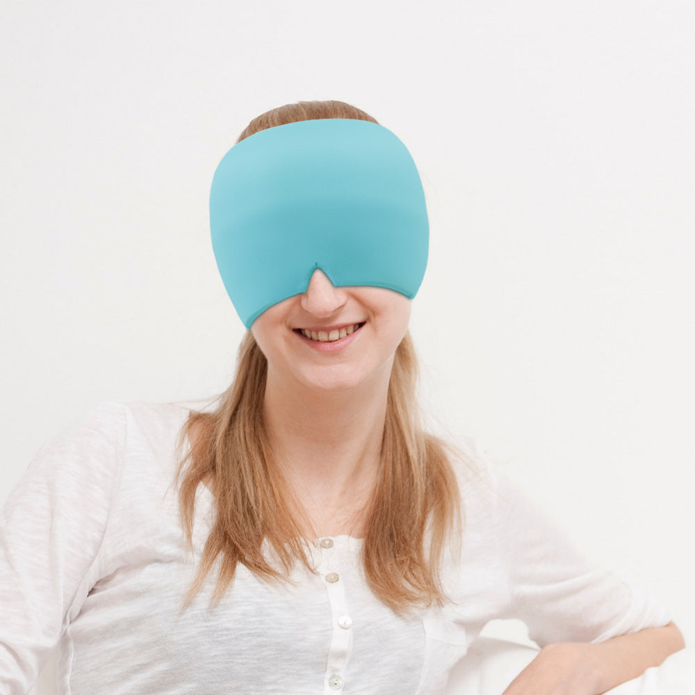 Casque Rafraîchissant pour Migraine - Masque Gel Froid pour les Yeux et la Tête (Thérapie par le Froid)