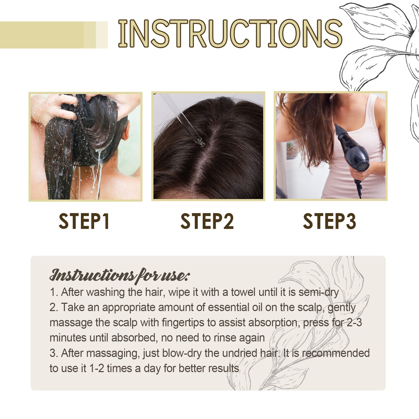 Zarusky Rosemary & Argan Hair Growth Oil – Nourishing Scalp Treatment | USA 2-6 Days