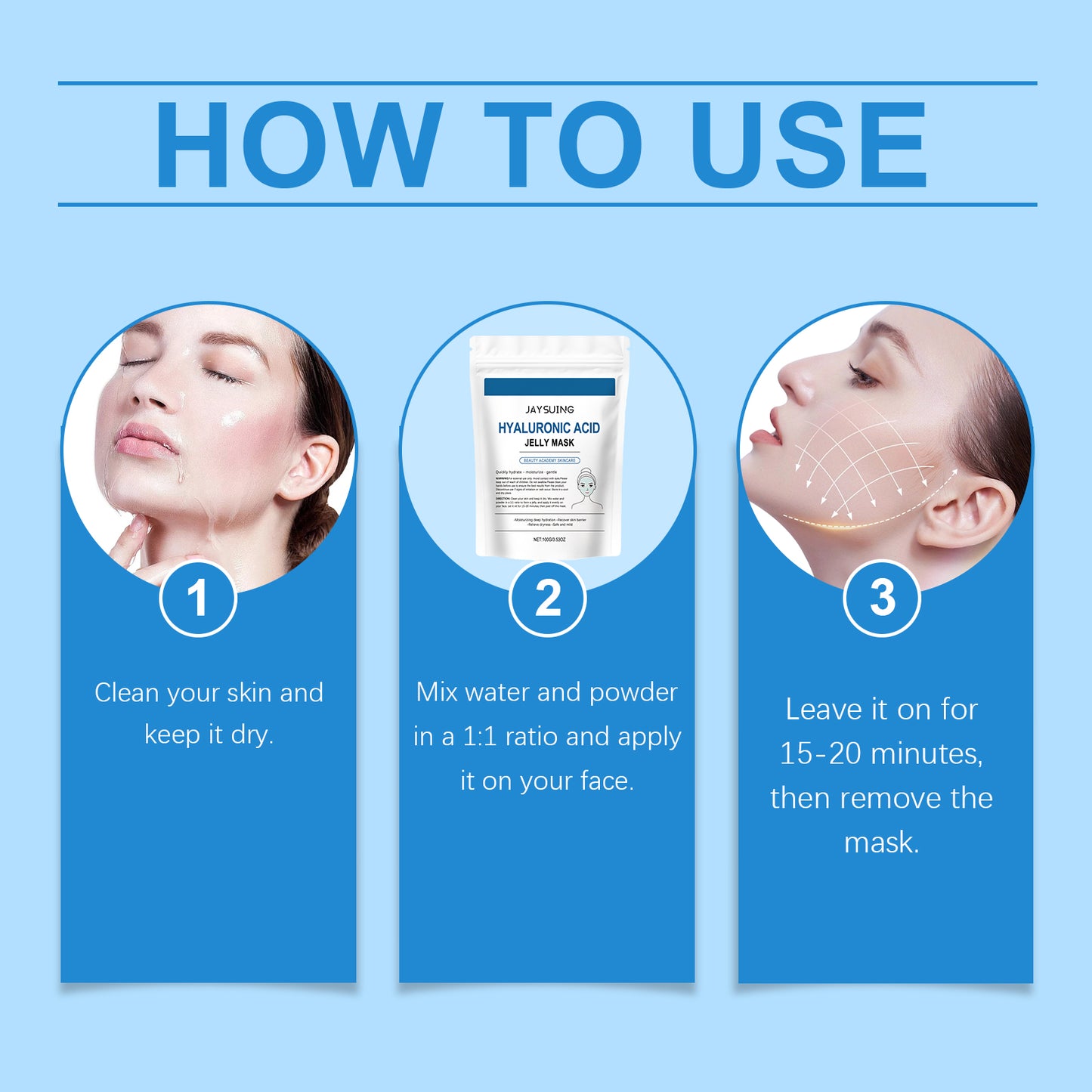 Jaysuing Hyaluronic Acid Moisturizing Mask – Deep Hydration for Tender, Smooth & Delicate Skin