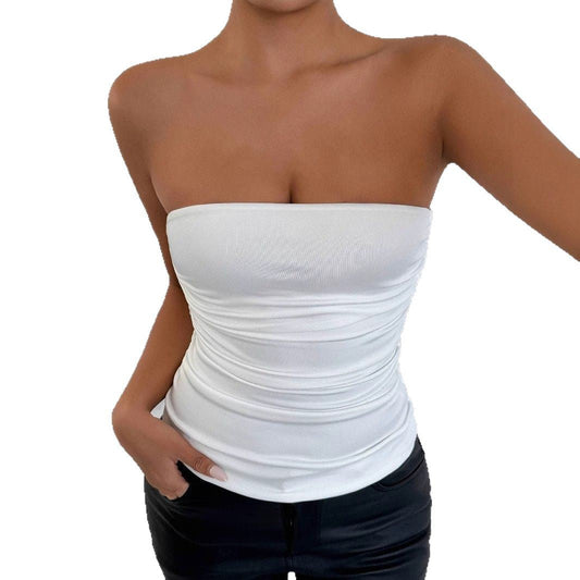 Zarusky Off-Shoulder Camisole Top – Sexy Slim Fit Women's Strapless Top