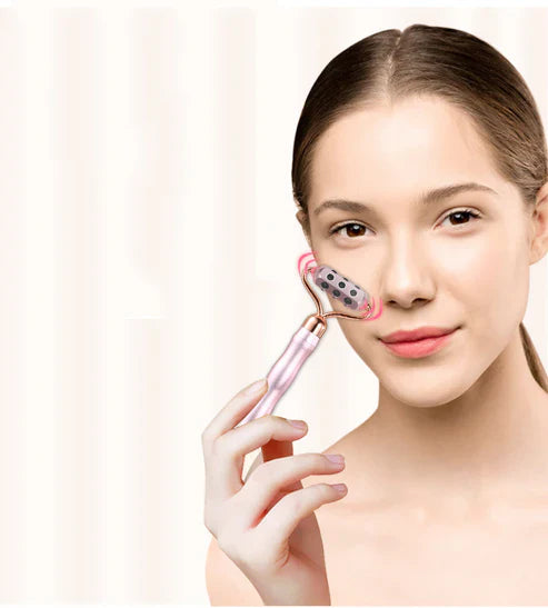 Zarusky Electric Germanium Face Roller: 18 Stone Magnetic Massager for Lifting & Tightening