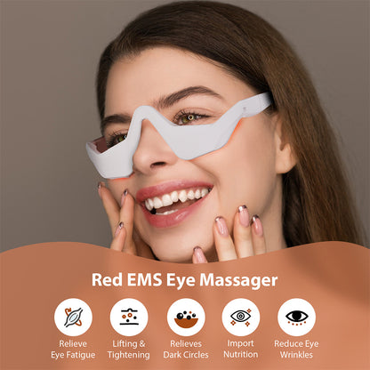 Microcurrent Eye Massager - EMS Red Light Therapy for Dark Circles & Puffiness | Zarusky"