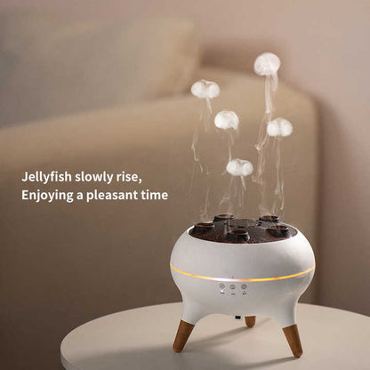 Electric spray air humidifier with soothing night light and remote control. Ideal for aromatherapy, improving air moisture, and creating a relaxing home atmosphere.