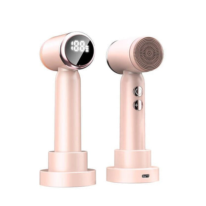 Zarusky™ 6-in-1 Hydro-Glow Facial Device – Ultrasonic Hot & Cold Pore Cleanser with LED Display