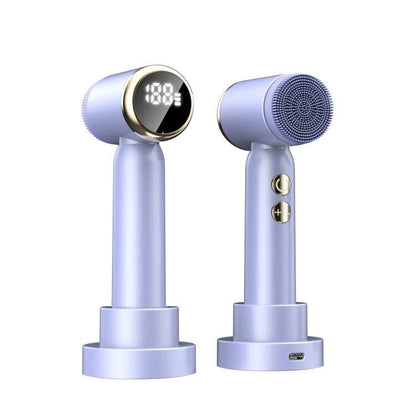 Zarusky™ 6-in-1 Hydro-Glow Facial Device – Ultrasonic Hot & Cold Pore Cleanser with LED Display