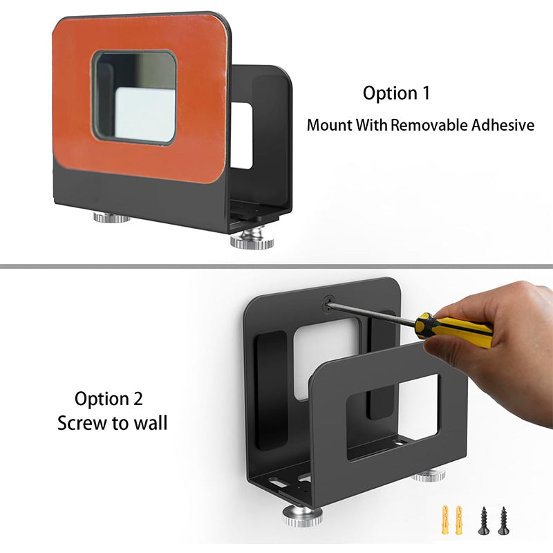 Universal adjustable wall mount for Apple TV, routers, modems, and TV boxes. Space-saving, sturdy, and easy to install—perfect for clean home setups.