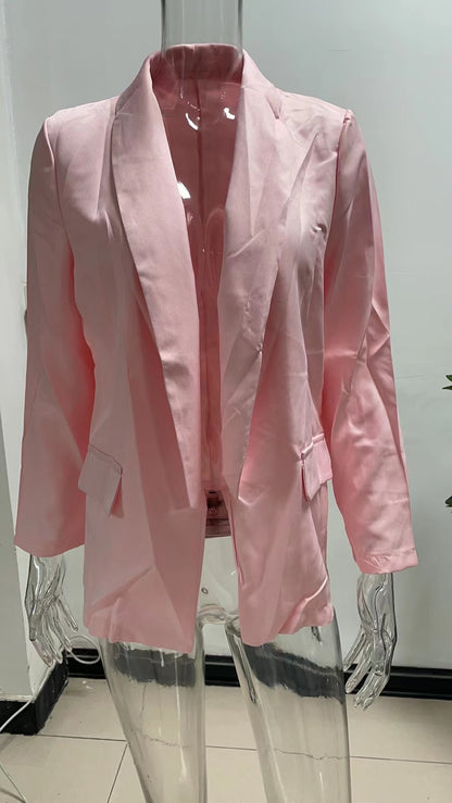 Women’s OL Style Fitted Blazer Coat – Autumn/Winter Slim Fit | Professional Office & Casual Luxury Workwear