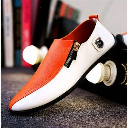 Mocassins en cuir pour hommes – Chaussures de conduite souples à enfiler | Ballerines décontractées pour hommes et femmes