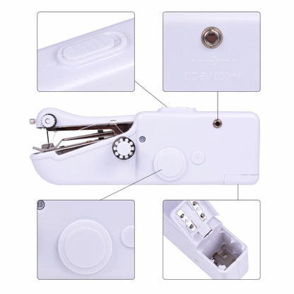 Mini Handheld Sewing Machine - Portable Cordless Electric Stitch Tool for Quick Repairs & Alterations
