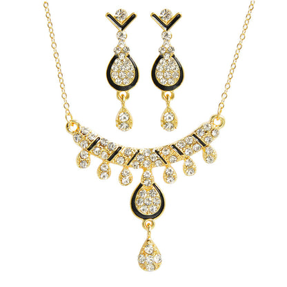 Elegant Engagement Jewelry Set – Premium Necklace & Earrings Set for Brides