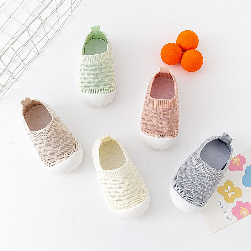 Baby Walking Shoes - Soft Sole Anti-Slip Indoor Shoes for Boys & Girls | Breathable Mesh First Walkers