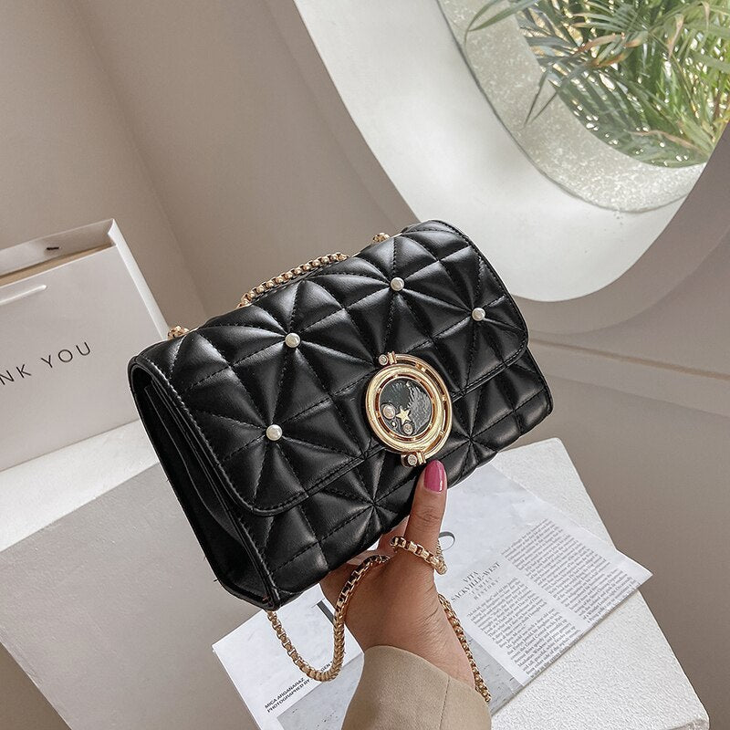 Brand Designer Women Shoulder Bags Diamond Lattice Crossbody Bag for Girls Chain Square Flap Messenger Bag Ladies Handbags