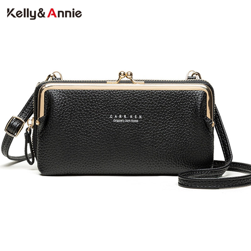 Zarusky Matte Leather Crossbody Bag - Small Shoulder Messenger Purse