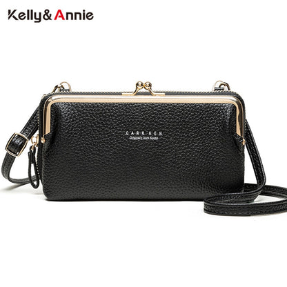 Zarusky Matte Leather Crossbody Bag - Small Shoulder Messenger Purse