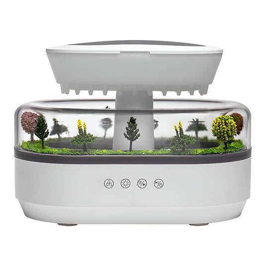 Raindrop-style aroma humidifier with soothing LED lights and white noise. Gently diffuses essential oils to create a calm, relaxing home environment.e.