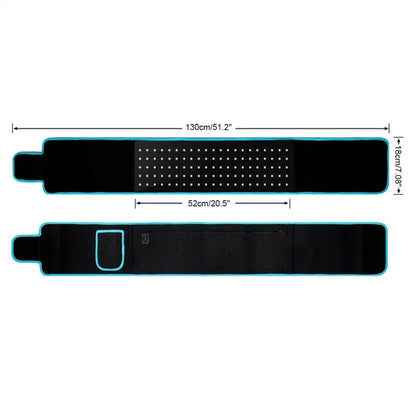 Wireless smart heat waist massager belt with LED red light and infrared therapy. Soothing warmth and massage support for waist comfort, relaxation, and daily wellness.