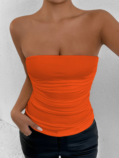 Zarusky Off-Shoulder Camisole Top – Sexy Slim Fit Women's Strapless Top
