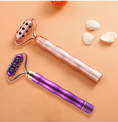 Zarusky Electric Germanium Face Roller - 18 Stone Magnetic Massager for Lifting & Tightening