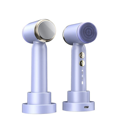 Zarusky™ 6-in-1 Hydro-Glow Facial Device – Ultrasonic Hot & Cold Pore Cleanser with LED Display