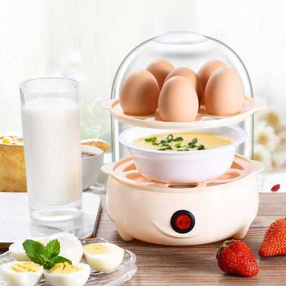Zarusky Mini Egg Cooker - Anti-Dry Burn Steamed Egg Breakfast Machine