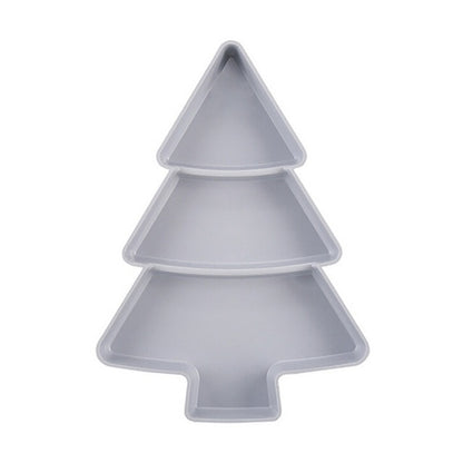 Christmas Tree Shaped Snack Serving Tray – Multi-Compartment Bowl for Nuts & Candy