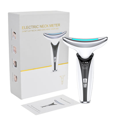 Hot-selling LED photon face and neck massager designed to support skin rejuvenation, lifting, and tightening. Gentle, non-invasive, and ideal for daily beauty care.