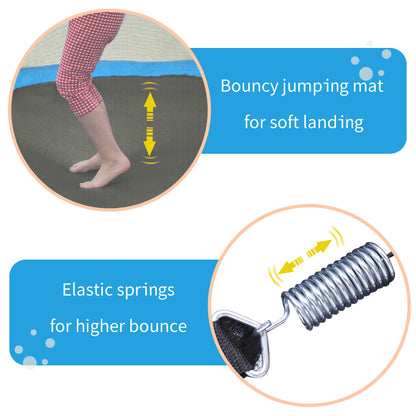 55” Toddler Trampoline with Safety Enclosure Net & Balls | Indoor & Outdoor Mini Trampoline for Kids | Safe, Sturdy Active Play for Toddlers