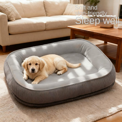 Warm semi-enclosed dog house bed with removable, washable cushion. All-season comfort for dogs and cats—cozy, secure, and easy to maintain.