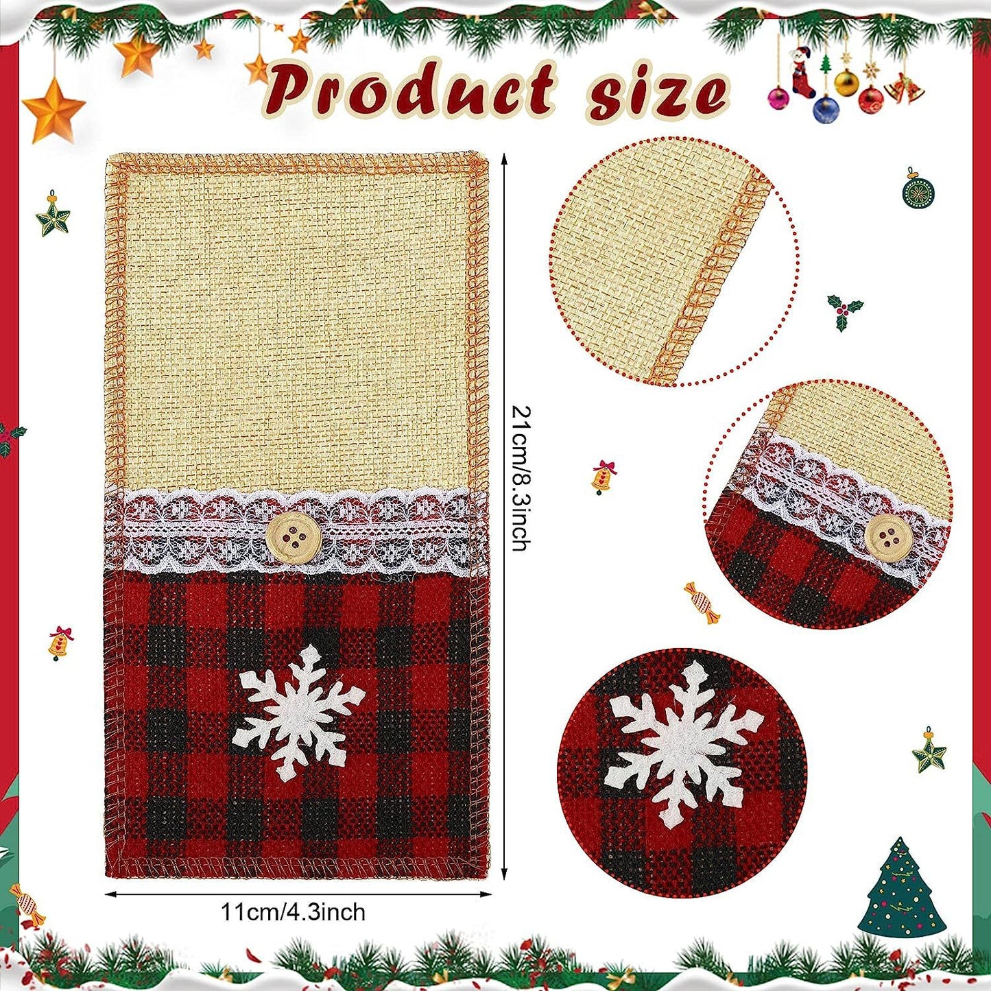 Christmas Knife & Fork Set – Festive Tableware for Holiday Dining, Home, Restaurant & Hotel Decoration