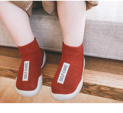 Baby Sock Shoes - Soft Non-Slip Toddler Shoes for Indoor & Outdoor Walking | Breathable Cotton Socks Shoes