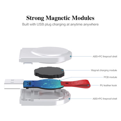 Portable Magnetic Apple Watch Charger | Cable-Free USB Wireless Charging Dock for iWatch Series 1-11, SE & Ultra