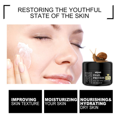 Zarusky Snail Protein All In One Cream - Hydrating Brightening Face Moisturizer