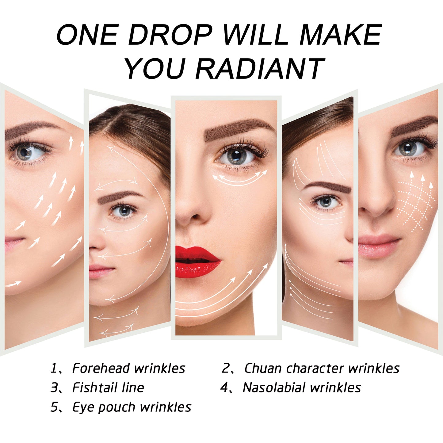 5-in-1 Facial Firming Serum - Anti-Wrinkle Face Serum for Smooth Youthful Skin