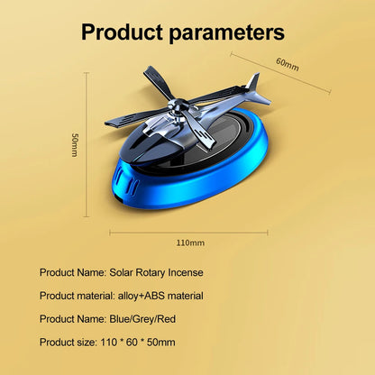 🔥 Solar Rotating Helicopter Car Dashboard Decor with Aromatherapy