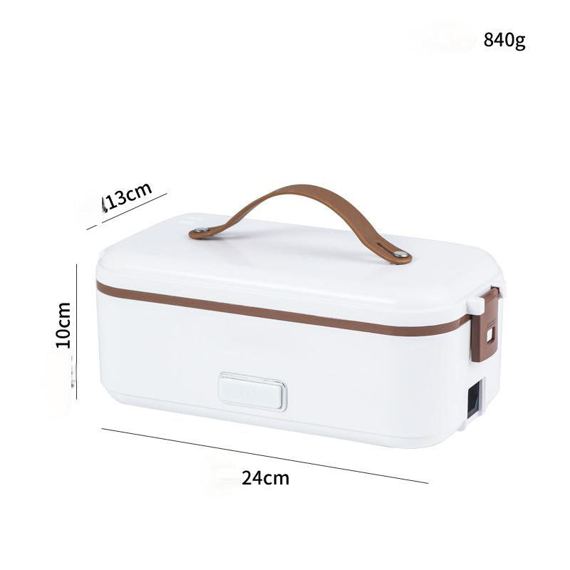 Portable electric lunch box with stainless steel liner for fast heating and steaming. Compact, leak-resistant, and ideal for home, office, and travel meals.