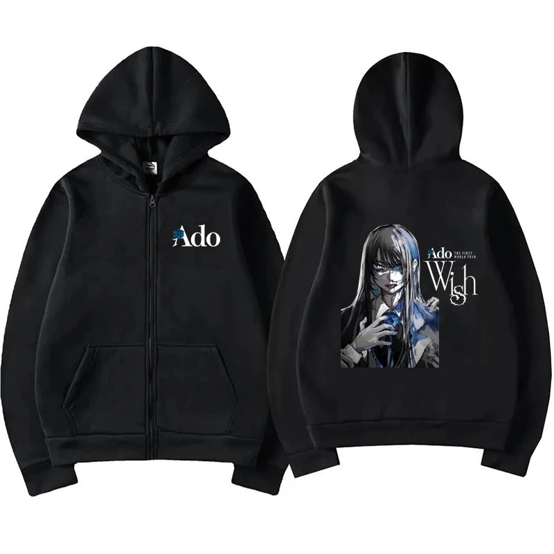 Vintage Gold Printed Zip-Up Hoodie – Classic Hooded Sweatshirt | Premium Casual Streetwear