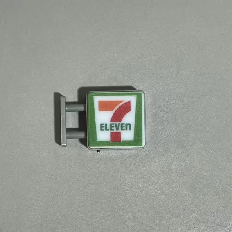 Creative magnetic refrigerator lightbox sticker inspired by convenience stores. Features LED lighting for decorative display and fun collectible use.