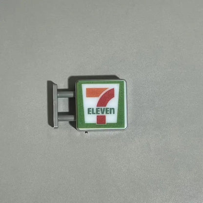 Creative magnetic refrigerator lightbox sticker inspired by convenience stores. Features LED lighting for decorative display and fun collectible use.
