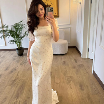 Elegant 3D Print Long Sleeve Maxi Dress – A-Line Belted Lace Trim Women’s Spring Fashion